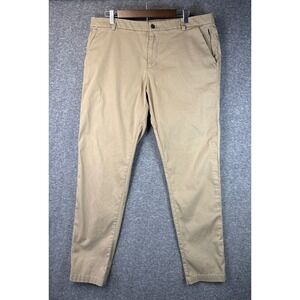 Lululemon Comission Pants Classic Tan Straight Slim Fit Mens Size 36 LM5440S EUC